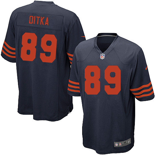 Youth Elite Mike Ditka Nike Jersey Navy Blue Alternate - #89 1940s Throwback NFL Chicago Bears